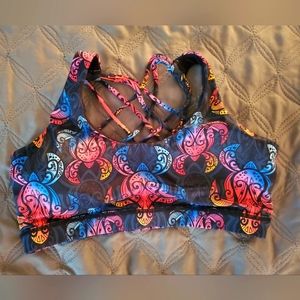 Constantly Varied Gear Sea turtle multicolor sports bra sz L
